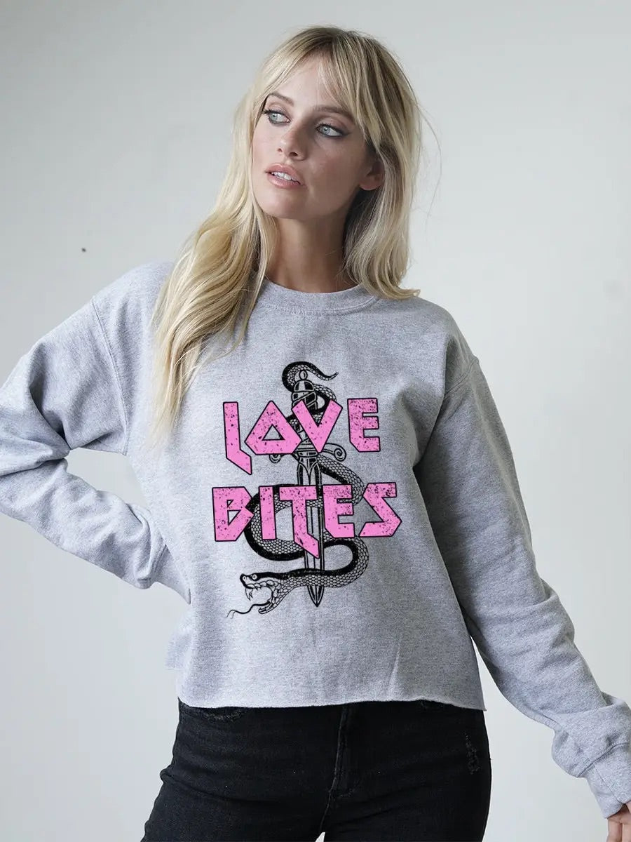 Love Bites Raw Hem Sweatshirt