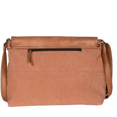 Sapphire Up-Cycled Canvas and Durrie Crossbody