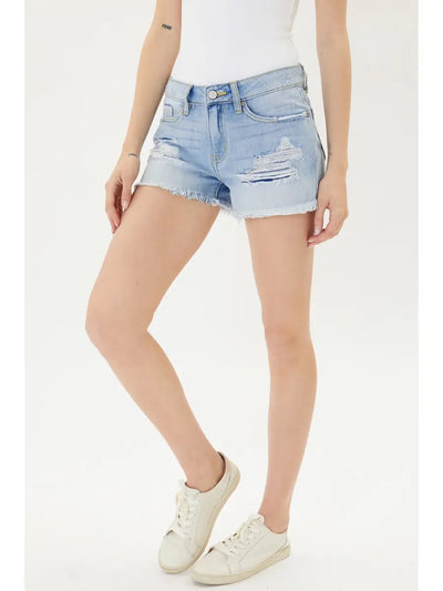 KanCan Giselle Mid-Rise Boyfriend Shorts