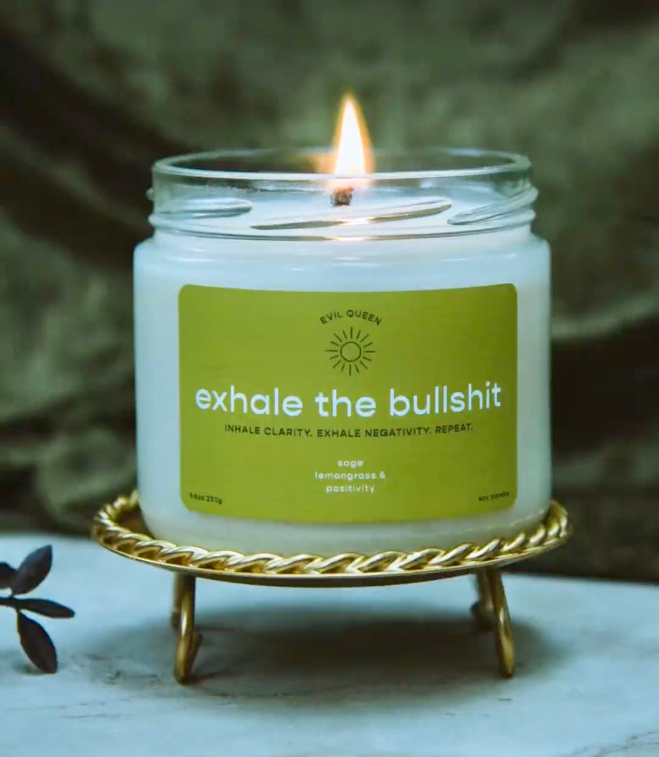 Exhale the Bullshit Candle
