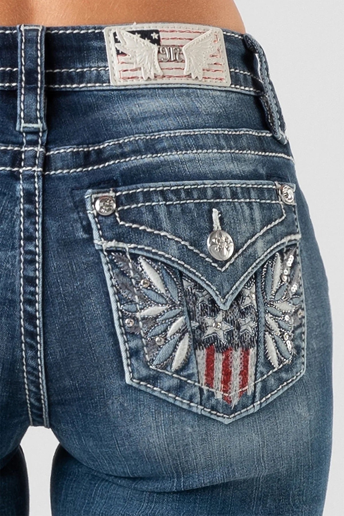Miss Me Winged Independence Bootcut Jeans