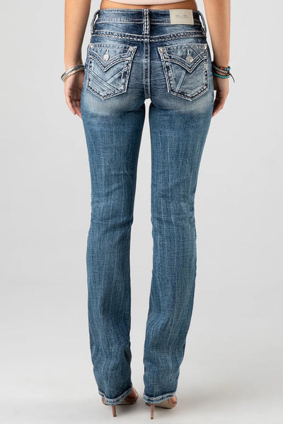 Miss Me The Piece Mid-Rise Straight Jeans