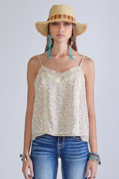 Ditzy Floral Lace Cami Top