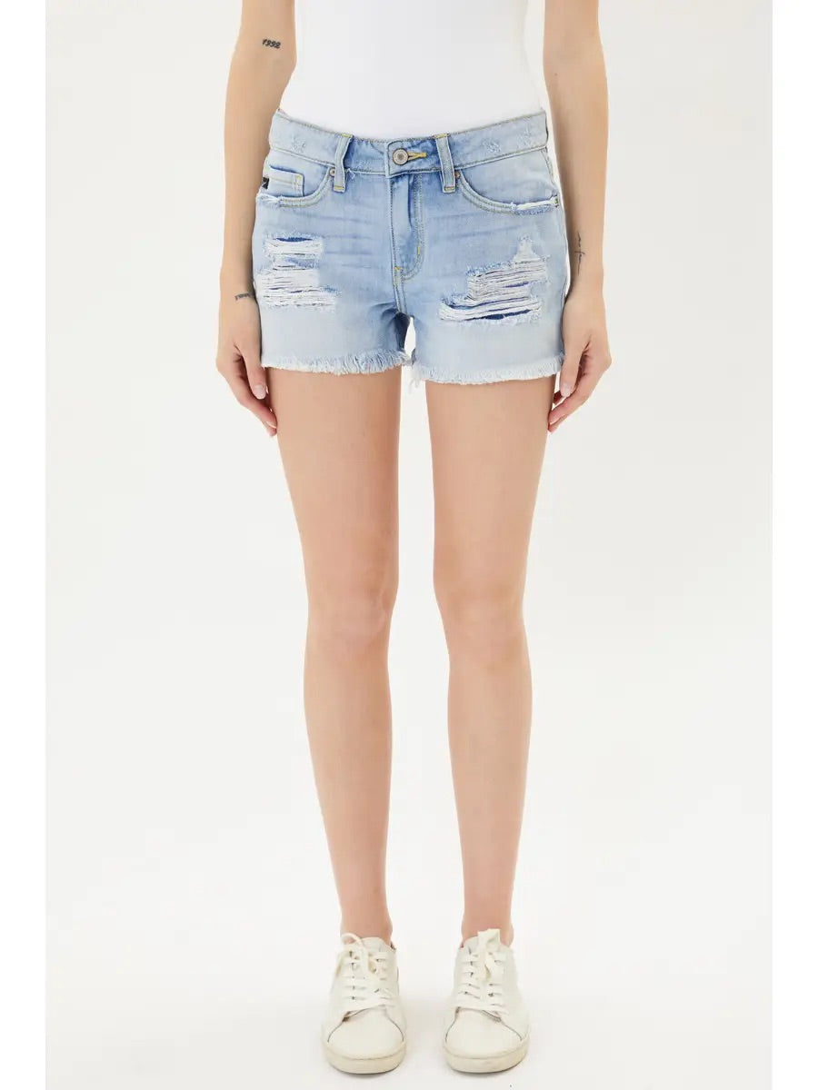 KanCan Giselle Mid-Rise Boyfriend Shorts