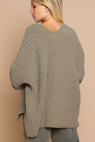 Chunky Oversized Knit Cardigan Sweater
